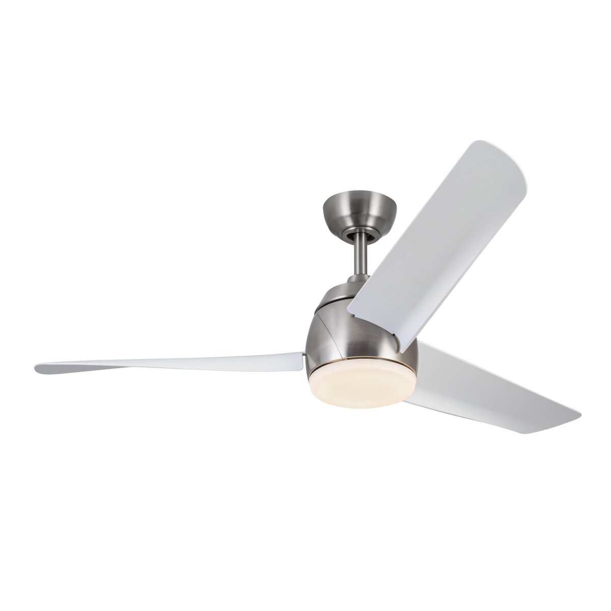 Ventilateur Thalia - Nickel brossé / blanc mat 16 1/8" by Kuzco Lighting | Luminaires & cie