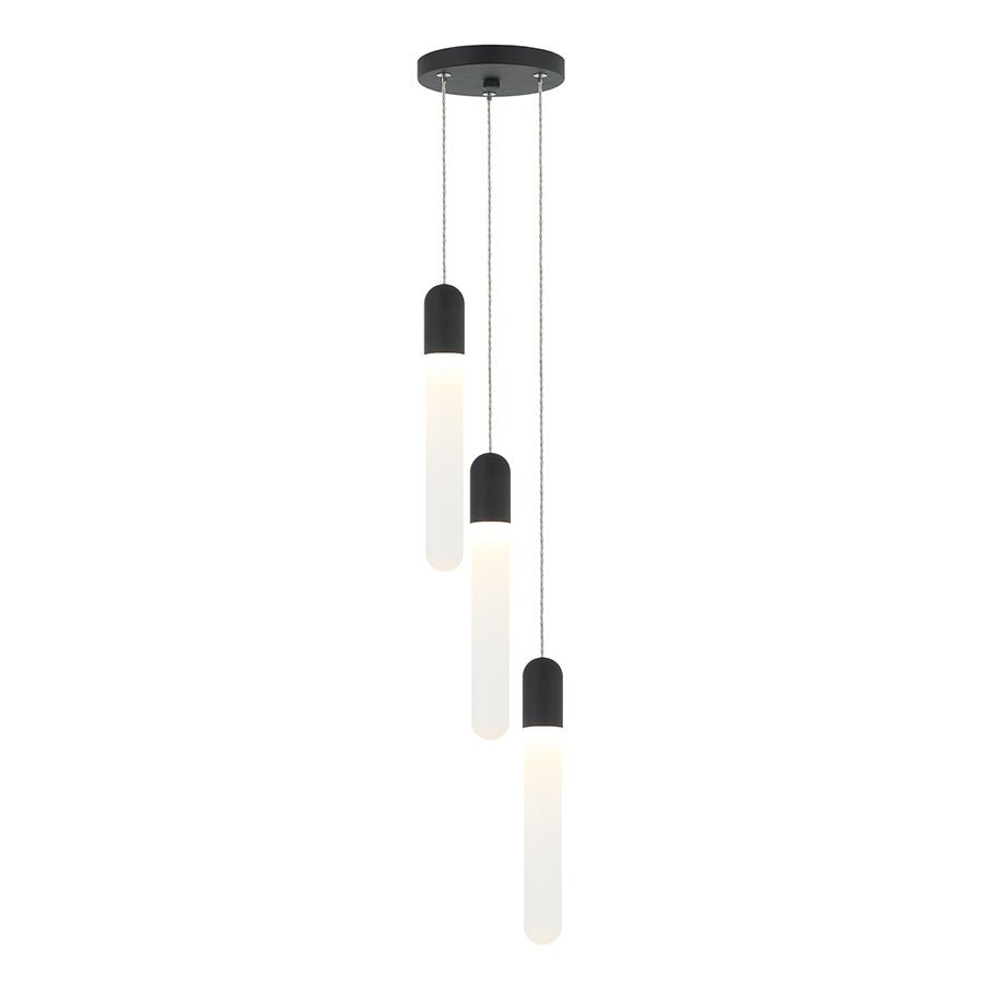 Chandelier Aydin - Noir mat 6 3/8" (3 Lumières) by Matteo Lighting | Luminaires & cie
