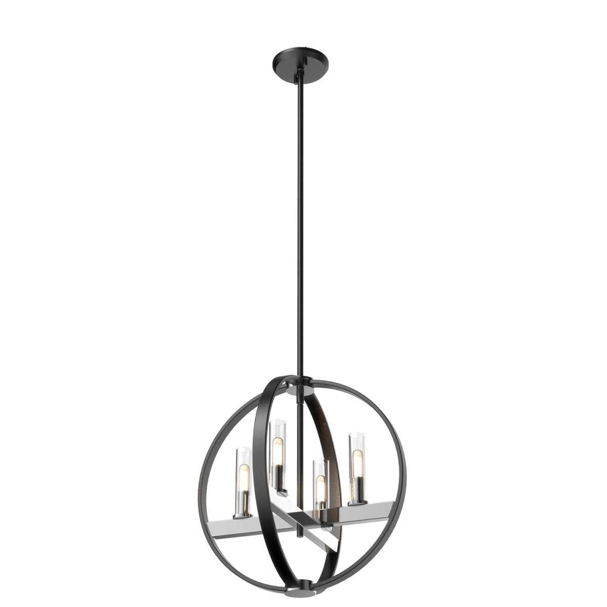 Chandelier Mont Royal - Nickel satiné et graphite 16" by DVI Lighting | Luminaires & cie