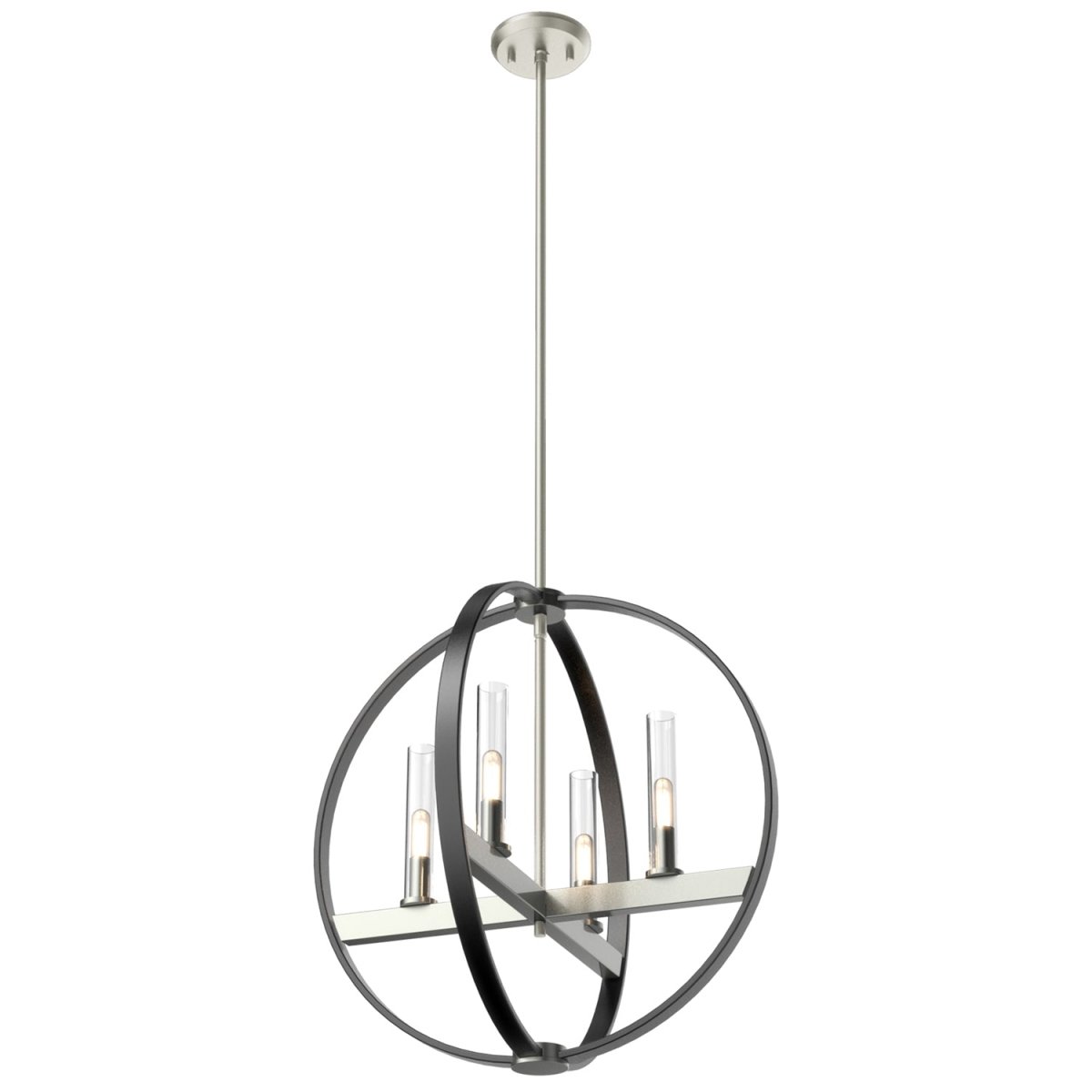 Chandelier Mont Royal - Nickel satiné et graphite 20" by DVI Lighting | Luminaires & cie