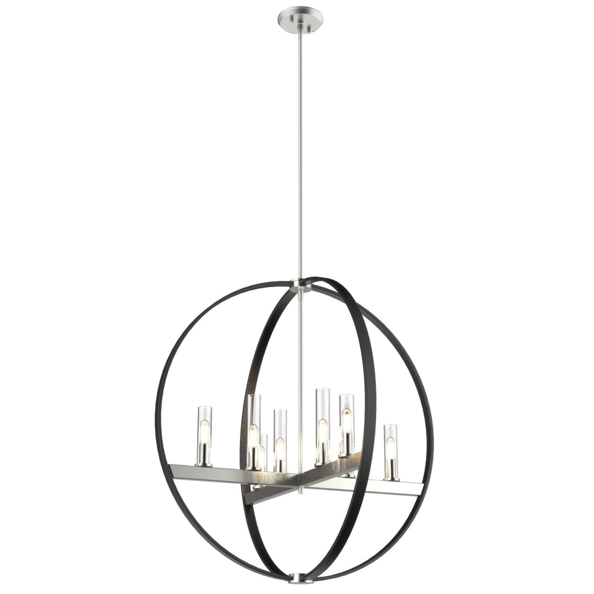 Chandelier Mont Royal - Nickel satiné et graphite 28" by DVI Lighting | Luminaires & cie