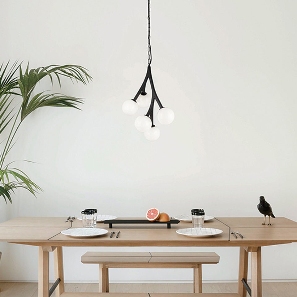 Chandelier Rami - Laiton doré vieilli 18" x 24" by Matteo Lighting | Luminaires & cie