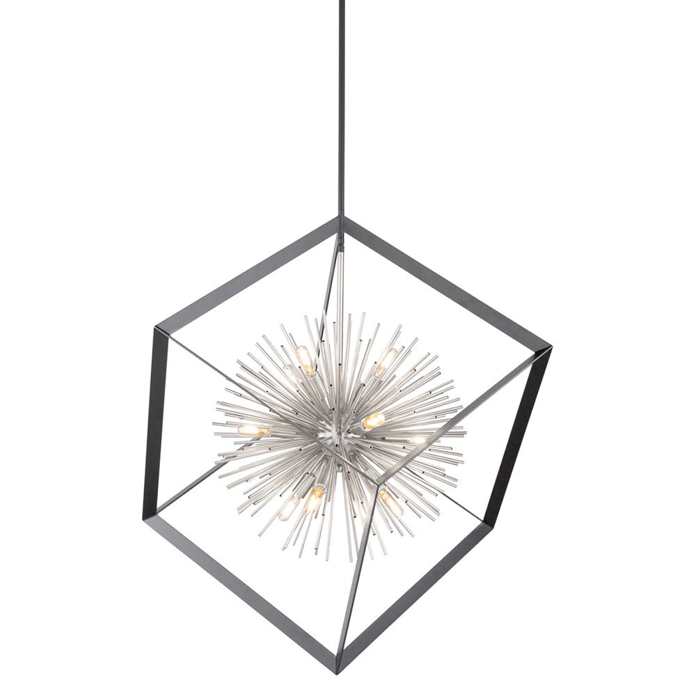 Chandelier Sunburst 12 Light - Chrome by Artcraft | Luminaires & cie