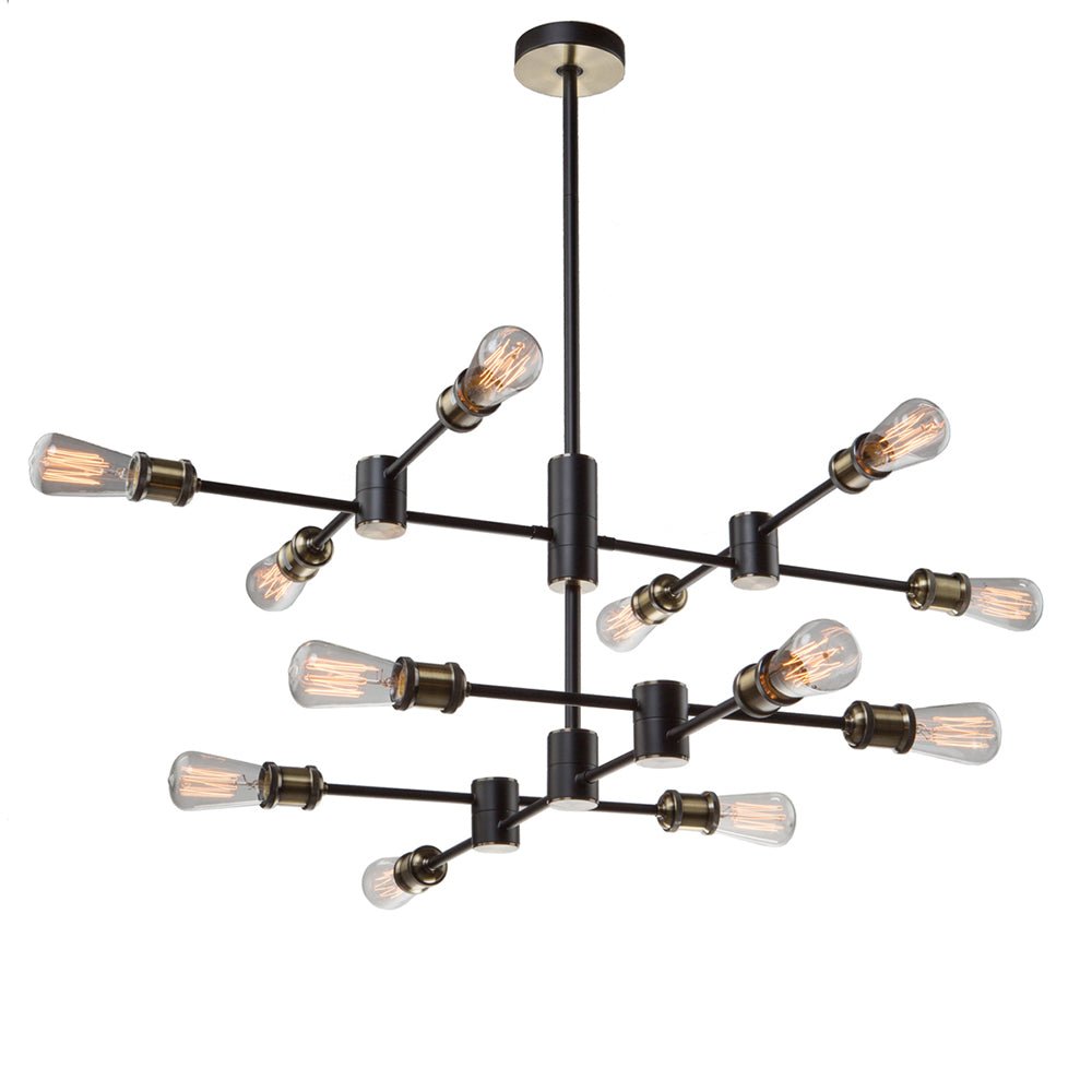 Chandelier Tribeca - Nickel Poli 20" by Artcraft | Luminaires & cie