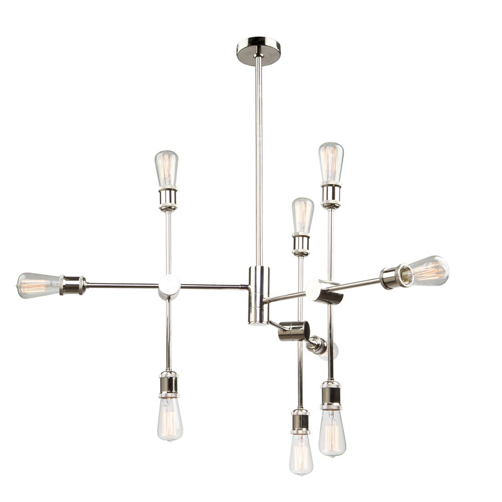 Chandelier Tribeca - Nickel Poli 20" by Artcraft | Luminaires & cie