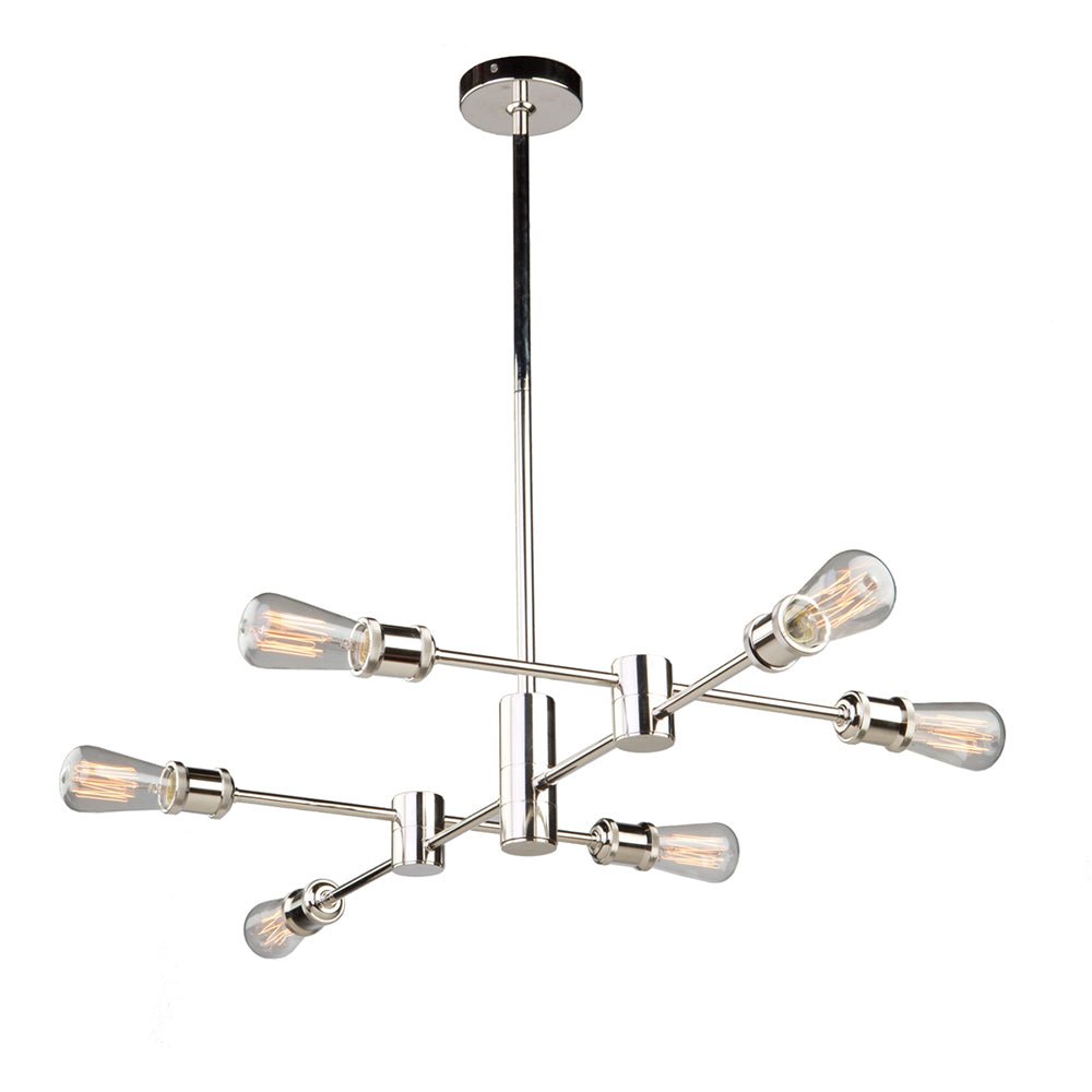 Chandelier Tribeca - Nickel Poli 20" by Artcraft | Luminaires & cie
