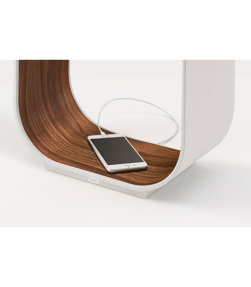 Lampe de table Contour - Graphite / Noyer 17.5 pouces by Pablo Designs | Luminaires & cie