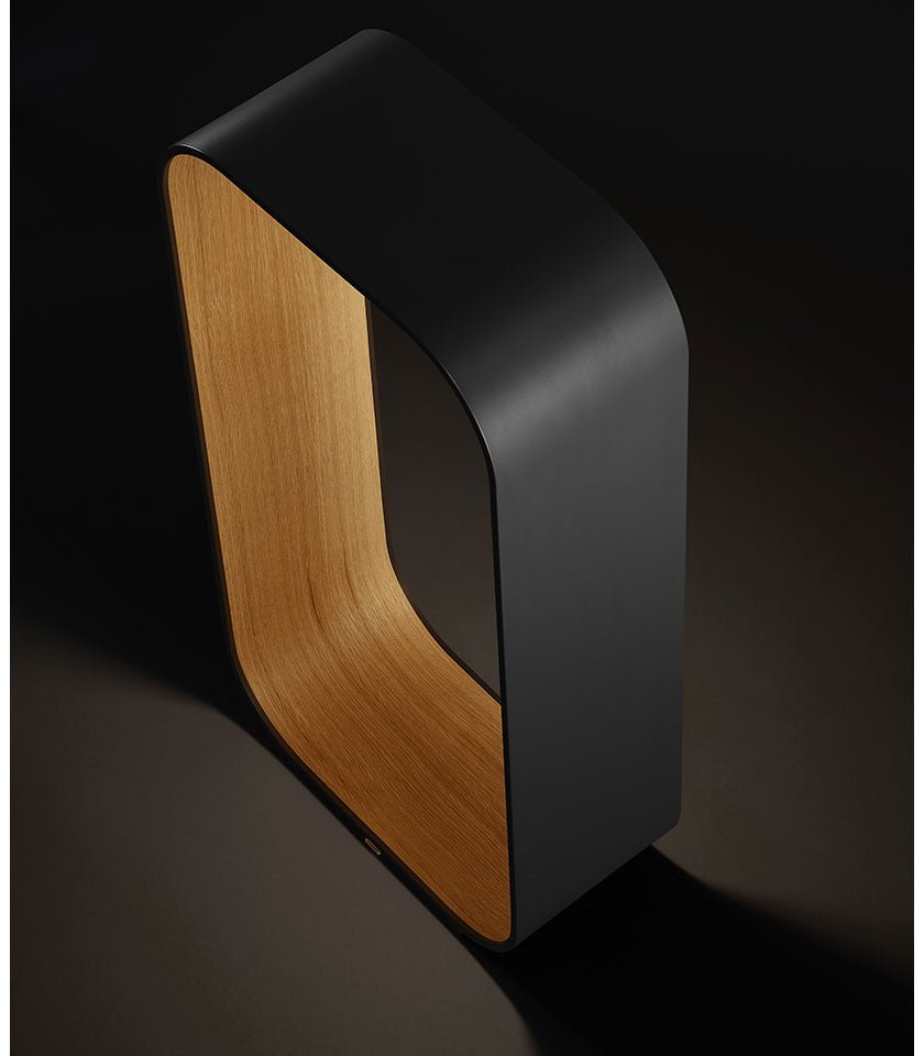 Lampe de table Contour - Graphite / Noyer 17.5 pouces by Pablo Designs | Luminaires & cie