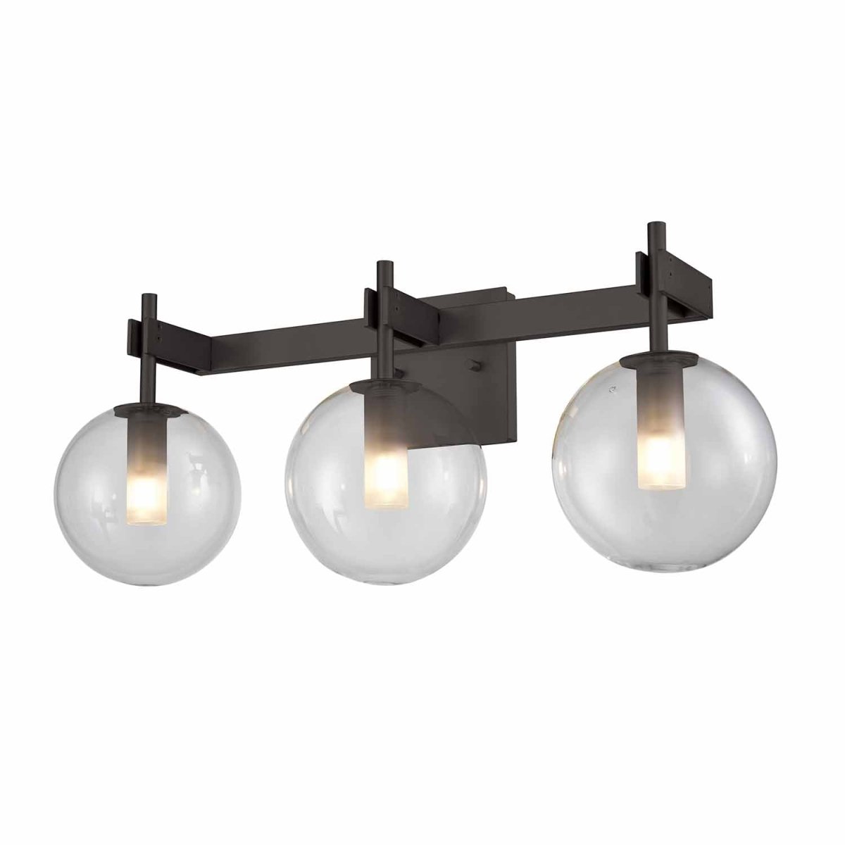 Luminaire de vanité Courcelette - Graphite avec verre clair 23.25" by DVI Lighting | Luminaires & cie