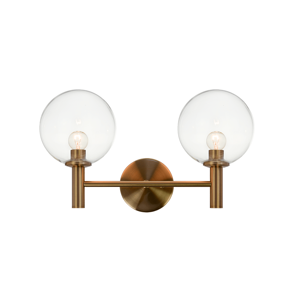 Murale Cosmo - Laiton doré vieilli Claire 17" by Matteo Lighting | Luminaires & cie