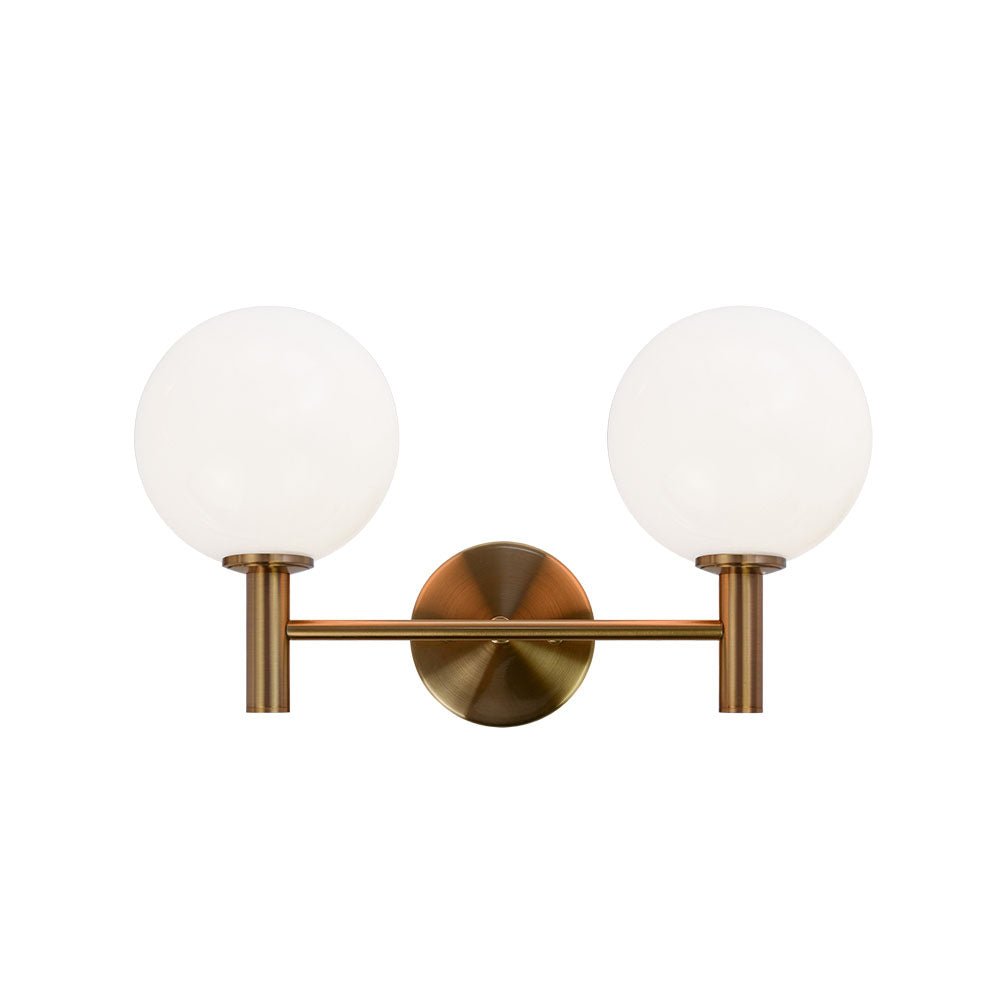 Murale Cosmo - Laiton doré vieilli Opale 17" by Matteo Lighting | Luminaires & cie