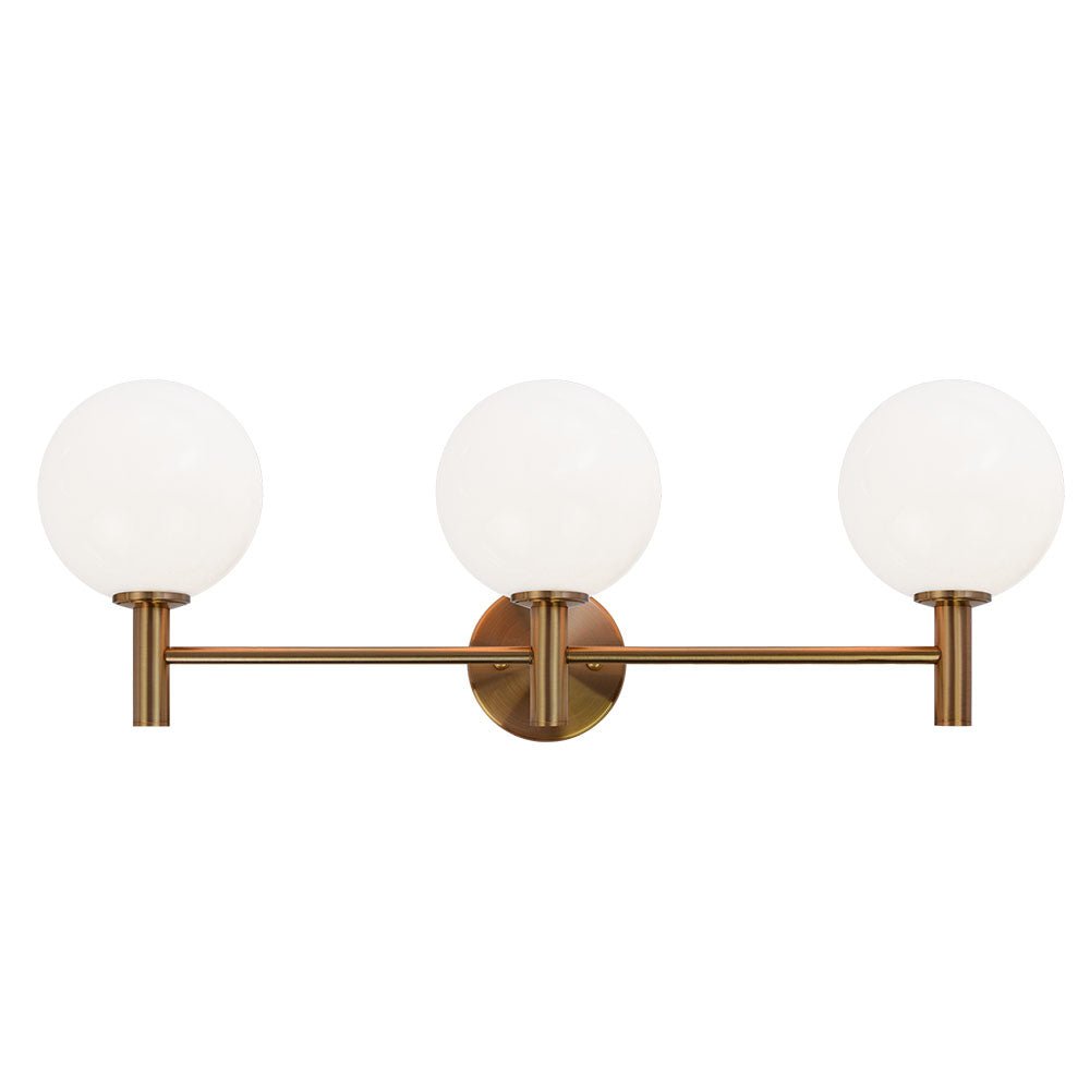 Murale Cosmo - Laiton doré vieilli Opale 26" by Matteo Lighting | Luminaires & cie