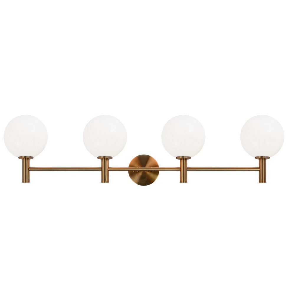 Murale Cosmo - Laiton doré vieilli Opale 36" by Matteo Lighting | Luminaires & cie