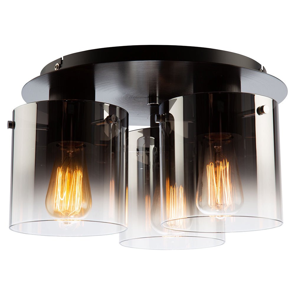 Plafonnier Henley 3 Light - Noir Satiné by Artcraft | Luminaires & cie