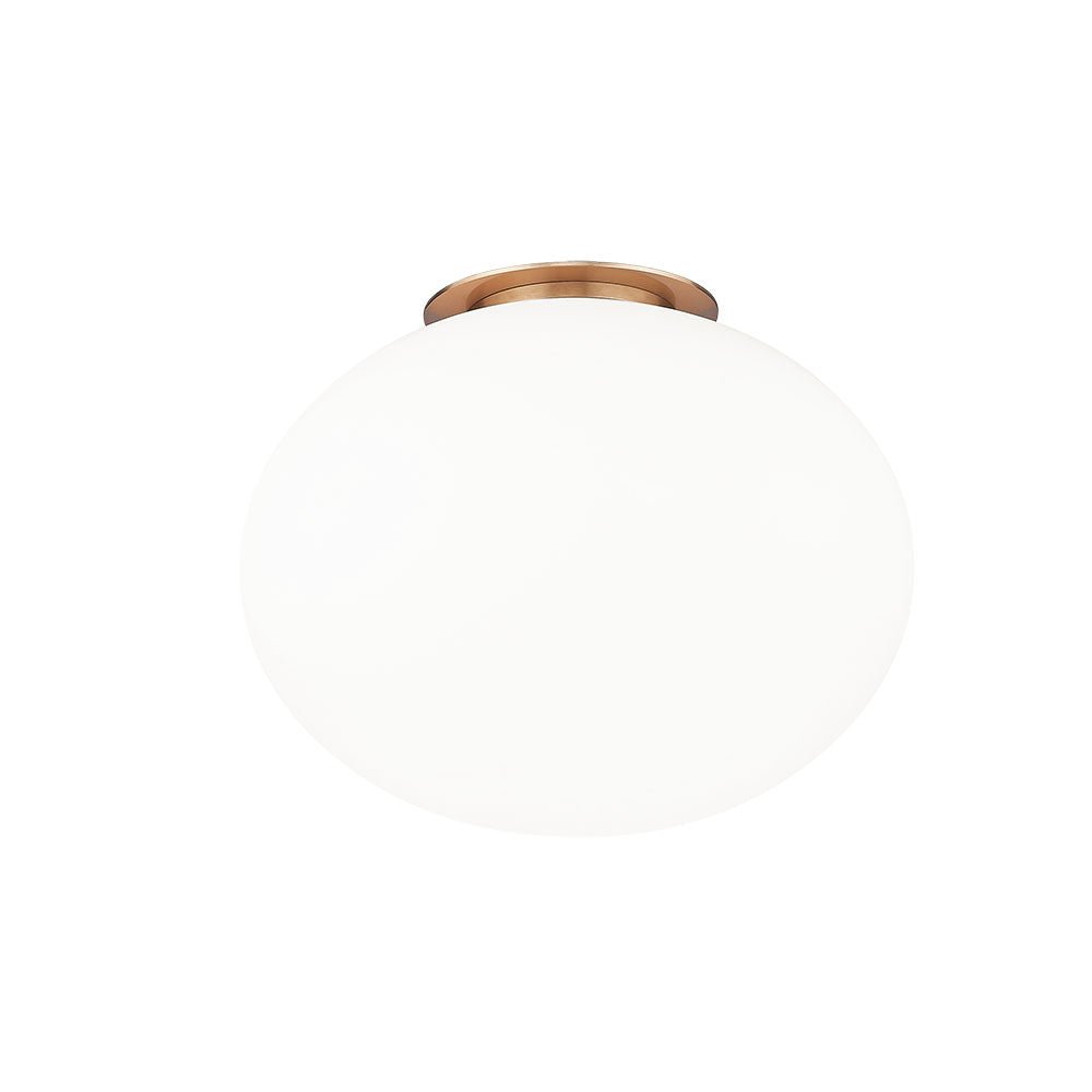 Plafonnier Mayu - Laiton doré vieilli 10" by Matteo Lighting | Luminaires & cie
