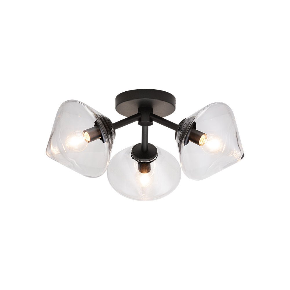Plafonnier Novo - Claire Noir 16 5/8" by Matteo Lighting | Luminaires & cie