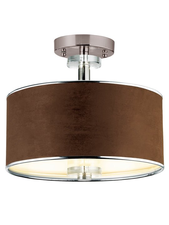 Semi - Plafonnier Savvy - Suède Blanc by Eurofase | Luminaires & cie