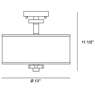 Semi - Plafonnier Savvy - Suède Blanc by Eurofase | Luminaires & cie