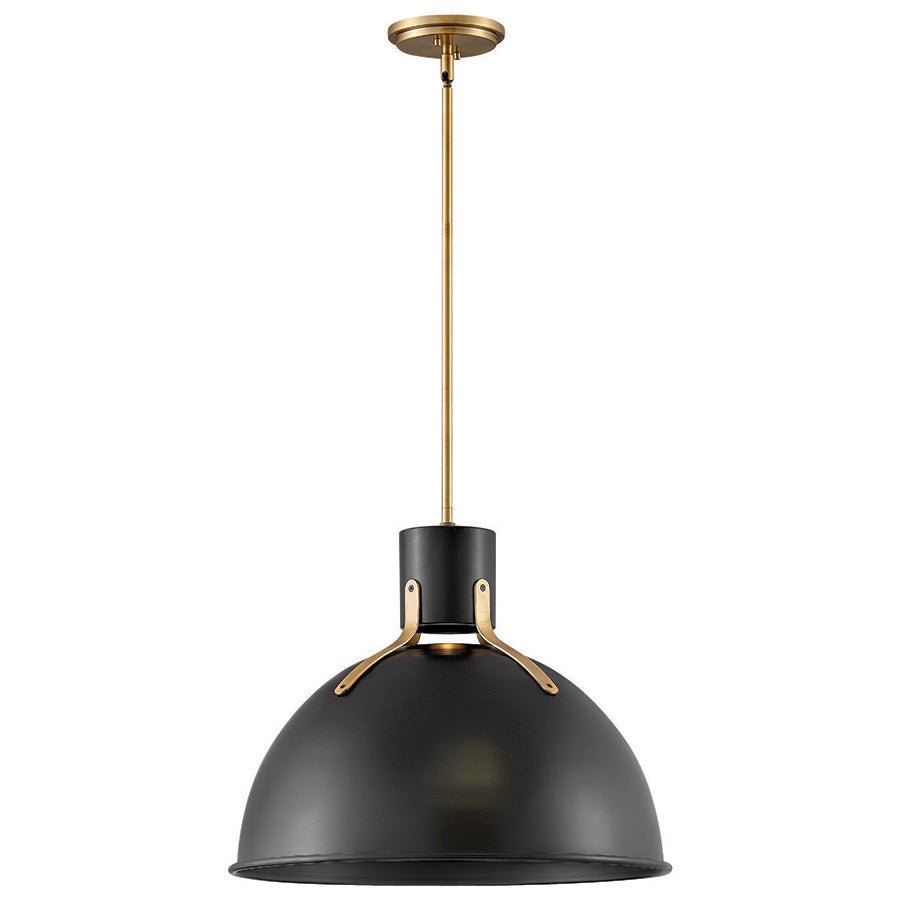 Suspension Argo - Noir satiné et laiton 20" by Hinkley | Luminaires & cie