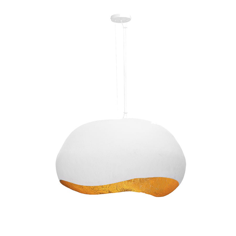 Suspension Baleia - Blanc mat et or 24" by Eurofase | Luminaires & cie