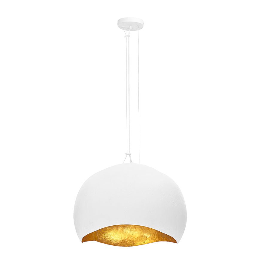 Suspension Baleia - Blanc mat et or 36" by Eurofase | Luminaires & cie