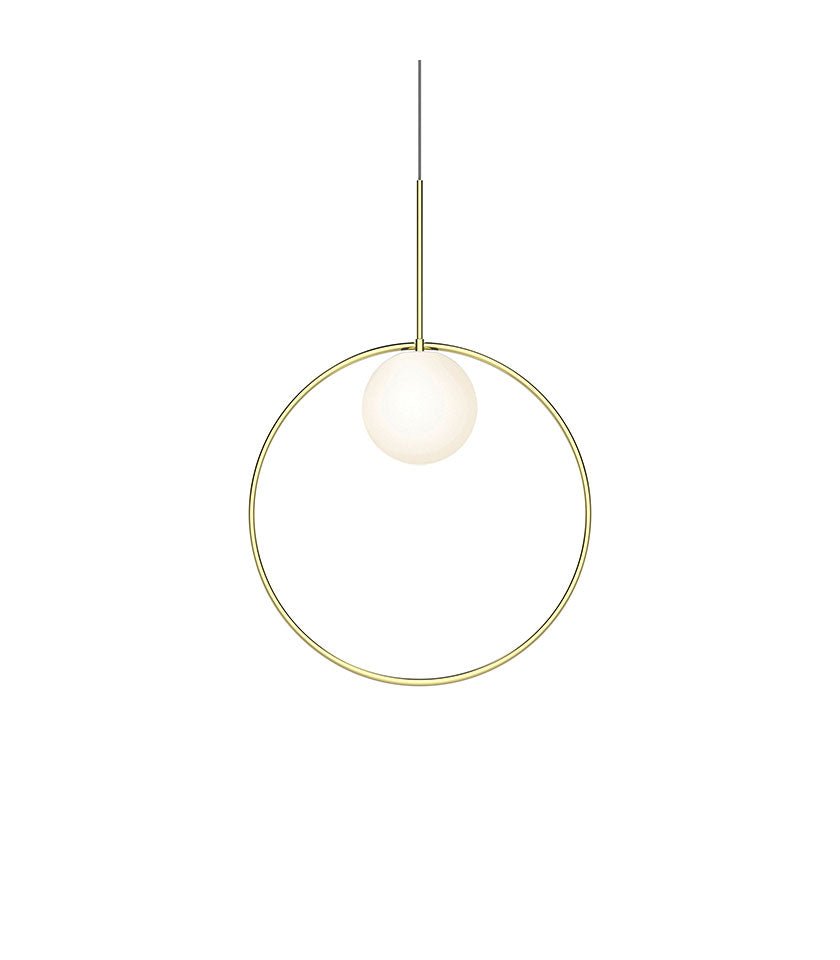 Suspension Bola Halo - Laiton 18 pouces by Pablo Designs | Luminaires & cie