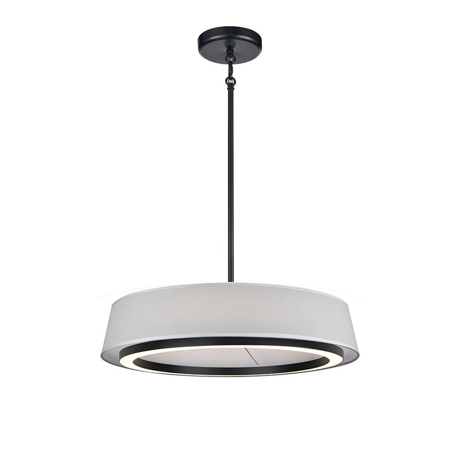 Suspension Celene - Ébène et lin gris 18" by DVI Lighting | Luminaires & cie