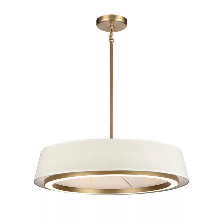 Suspension Celene - Laiton et lin naturel 24" by DVI Lighting | Luminaires & cie