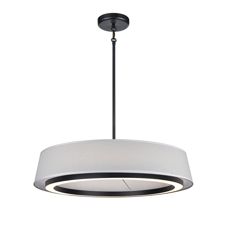 Suspension Celene - Ébène et lin gris 24" by DVI Lighting | Luminaires & cie