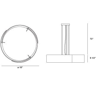 Suspension Dervish - Chrome by Eurofase | Luminaires & cie