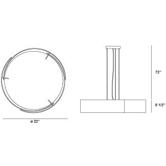 Suspension Dervish Large - Chrome by Eurofase | Luminaires & cie