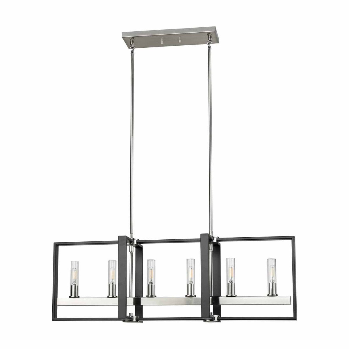 Suspension Linéaire Blairmore - Nickel satiné by DVI Lighting | Luminaires & cie