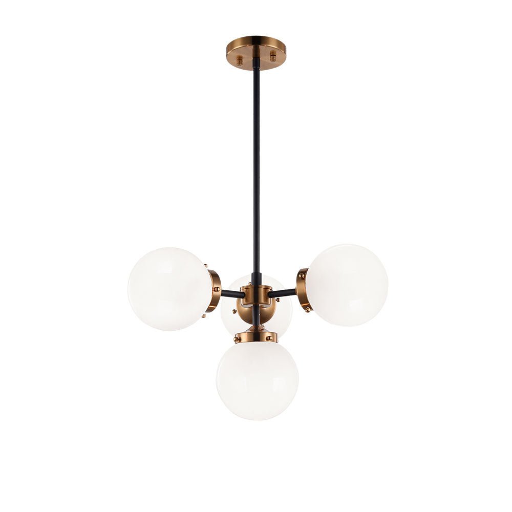 Suspension Maru - Laiton doré vieilli Opale 14" x 21" by Matteo Lighting | Luminaires & cie