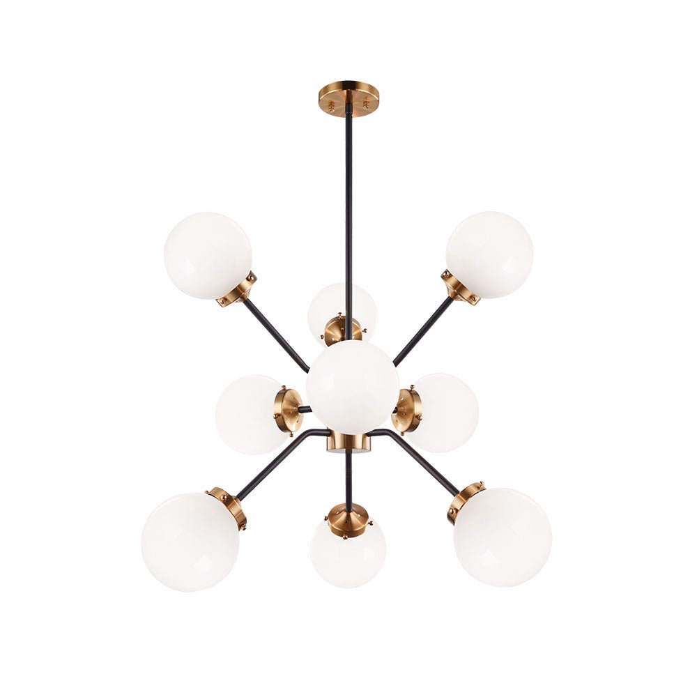 Suspension Maru - Laiton doré vieilli Opale 24" x 29" by Matteo Lighting | Luminaires & cie