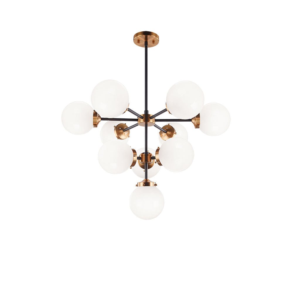 Suspension Maru - Laiton doré vieilli Opale 22" x 30" by Matteo Lighting | Luminaires & cie