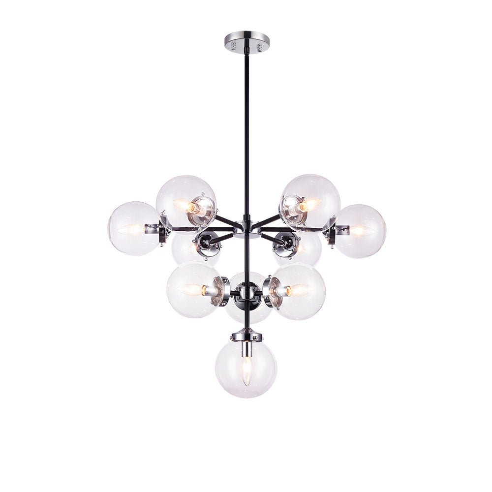 Suspension Maru - Chrome Claire 22" x 30" by Matteo Lighting | Luminaires & cie