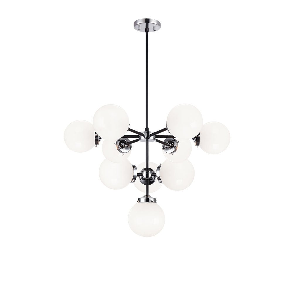 Suspension Maru - Chrome Opale 22" x 30" by Matteo Lighting | Luminaires & cie