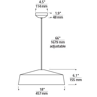Suspension Masque Grande - Noir Fumé/Noir by Tech Lighting | Luminaires & cie