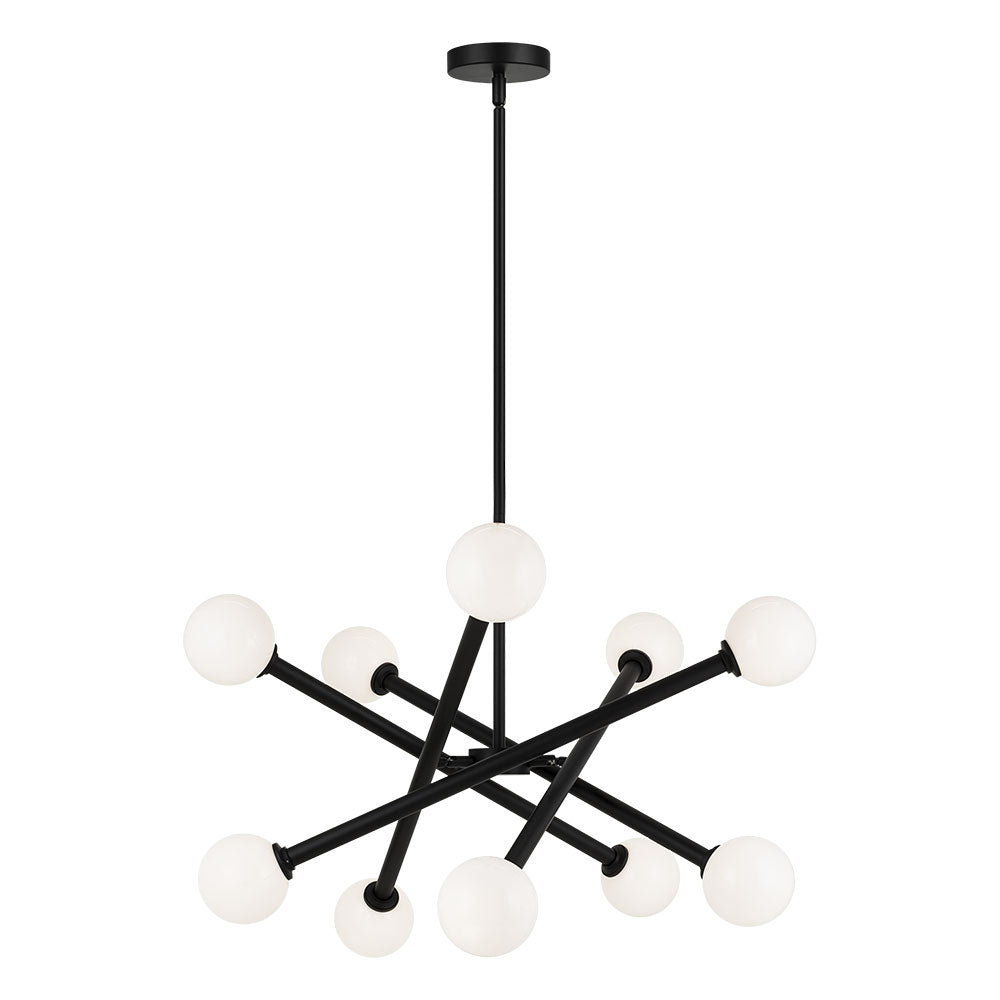 Suspension Matchstix - Noir Opal 10 - lights by Matteo Lighting | Luminaires & cie