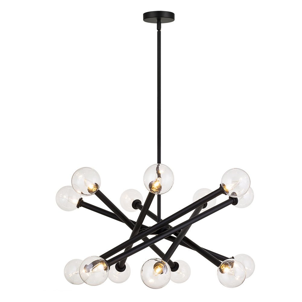 Suspension Matchstix - Noir Clair 14 - lights by Matteo Lighting | Luminaires & cie