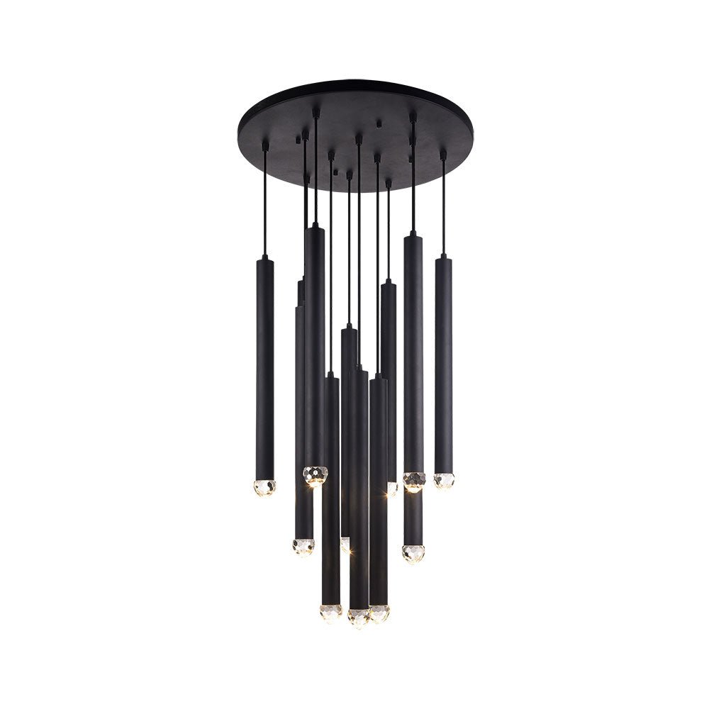 Suspension Reign - Noir mat by Matteo Lighting | Luminaires & cie