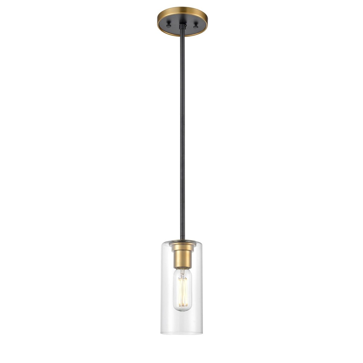 Suspension Simple Barker - Laiton et graphite by DVI Lighting | Luminaires & cie