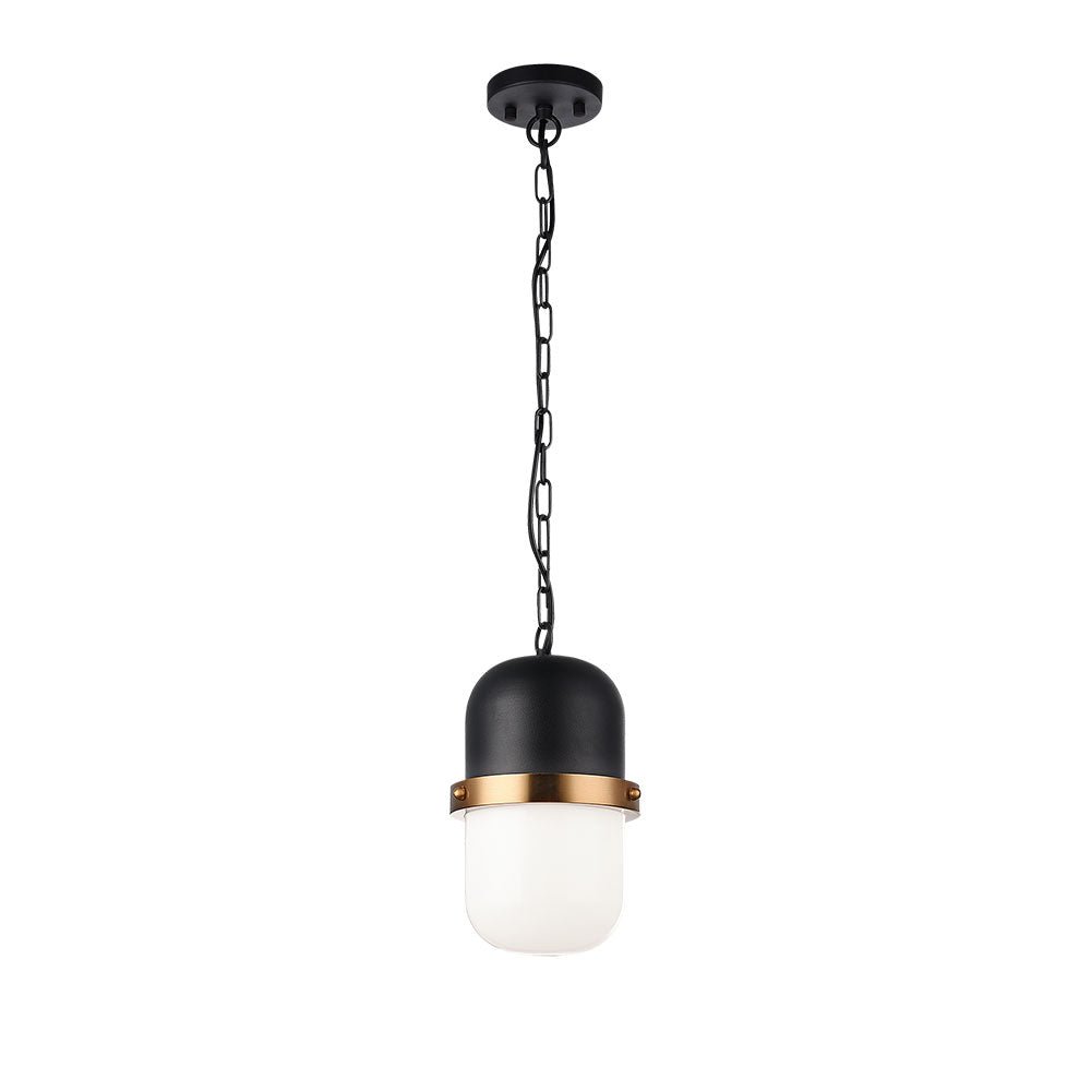 Suspension Tillie - Noir mat 13" Opale by Matteo Lighting | Luminaires & cie