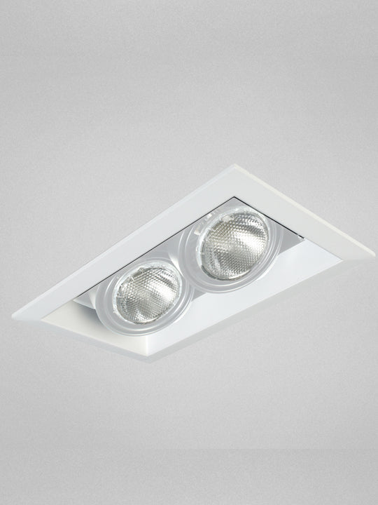 Techno Encastré Multiple 2L PAR20 - Blanc + Blanc by Eurofase | Luminaires & cie