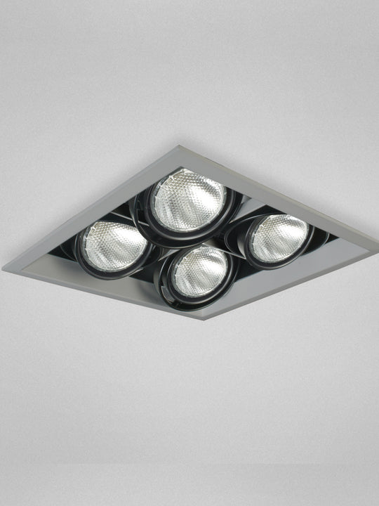 Techno Encastré Multiple 4L Carré PAR20 - Noir + Noir by Eurofase | Luminaires & cie