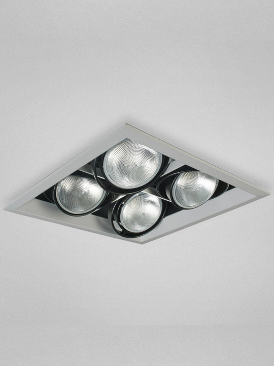 Techno Encastré Multiple 4L Carré PAR30 - Noir + Noir by Eurofase | Luminaires & cie