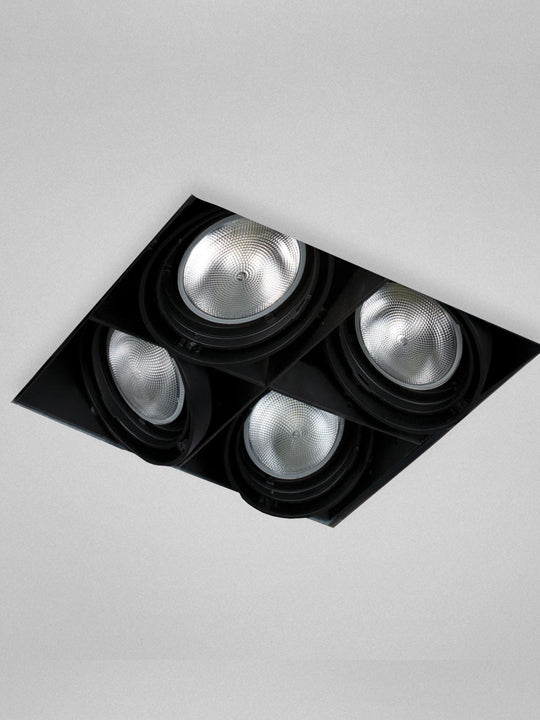 Techno Encastré Multiple Sans Cadre4L Carré PAR30 - Noir by Eurofase | Luminaires & cie